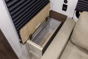2027 Forest River Cherokee Alpha Wolf 28RLX Rear Living Room Couples Travel Trailer Interior Image