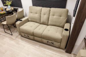 2027 Forest River Cherokee Alpha Wolf 28RLX Rear Living Room Couples Travel Trailer Interior Image