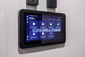 2027 Forest River Cherokee Alpha Wolf 28RLX Rear Living Room Couples Travel Trailer Interior Image