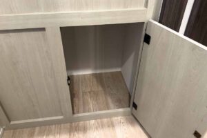2027 Forest River Cherokee Alpha Wolf 28RLX Rear Living Room Couples Travel Trailer Interior Image