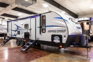 2019 Forest River Cherokee Alpha Wolf 26DBH-L Bunkhouse Travel Trailer Exterior Image