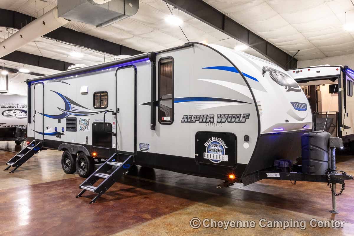 2019 Forest River Cherokee Alpha Wolf 26DBH-L Bunkhouse Travel Trailer Enterior Image
