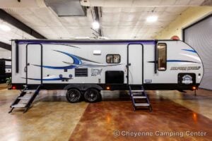 2019 Forest River Cherokee Alpha Wolf 26DBH-L Bunkhouse Travel Trailer Exterior Image
