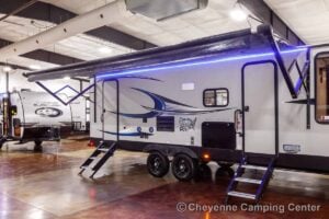 2019 Forest River Cherokee Alpha Wolf 26DBH-L Bunkhouse Travel Trailer Exterior Image