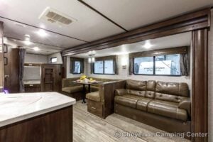 2019 Forest River Cherokee Alpha Wolf 26DBH-L Bunkhouse Travel Trailer Interior Image