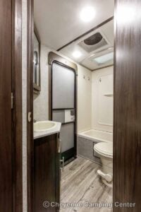 2019 Forest River Cherokee Alpha Wolf 26DBH-L Bunkhouse Travel Trailer Interior Image
